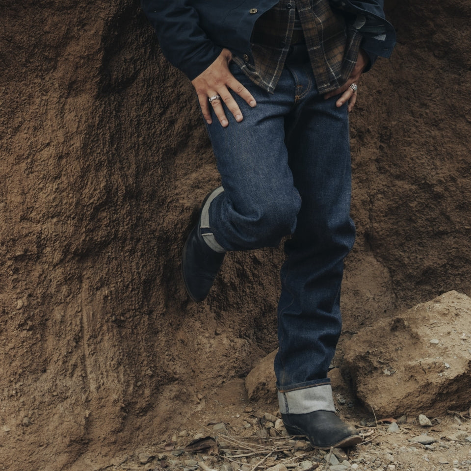 Selvedge Raw Denim made in USA from Vidalia mills and Indigenous Ginew 
